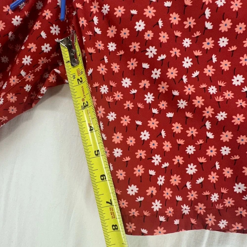 Bonobos Riviera Swim Shorts‎ 8” Inseam Red Lined Drawstring Mens Size XL